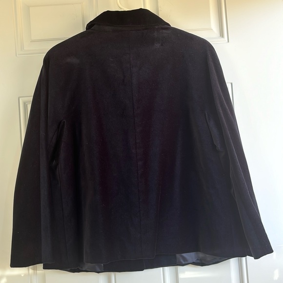 Talbots Navy Blue Velvet Jacket, Size 10 Petite - Picture 9 of 12
